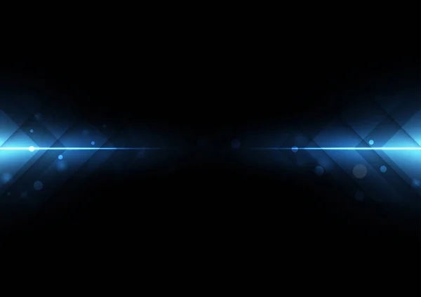 黒の背景ベクトル図における青色の速度線の光の効果 — ストックベクタ