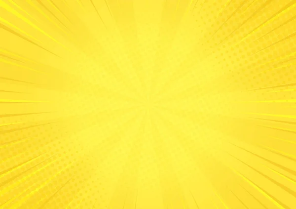 Yellow Halftone Comic Cartoon Background — Stock Vector