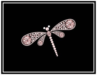 vector made with pearl and diamond rhinestone