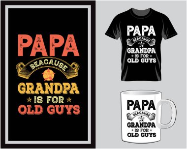 Father's Day quotes typography t shirt and mug design motivational typography vector illustration.