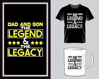 Father's Day quotes typography t shirt and mug design motivational typography vector illustration.