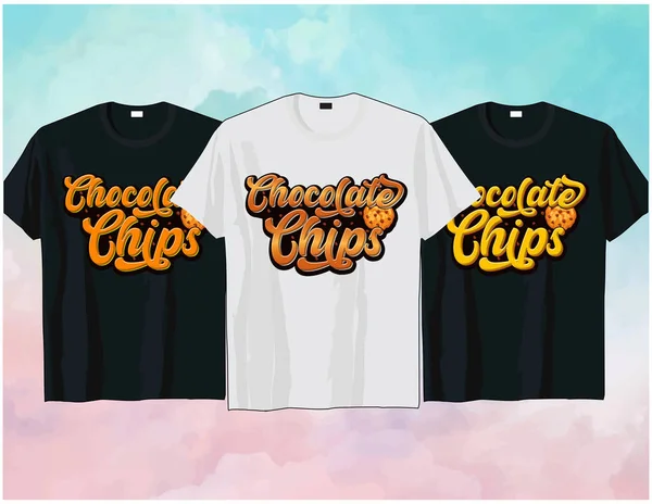 Chocolate chips graffiti typography t shirt design vector illustration