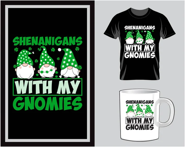 Shenanigans St. Patrick's Day t shirt and mug design vector illustration