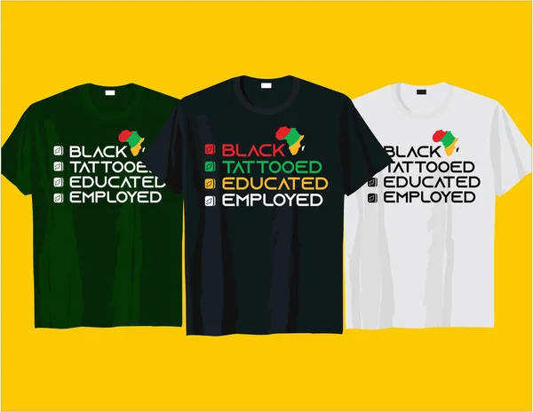 Siyah tarih tipografisi t-shirt tasarımı vektör illüstrasyon harfleri, Afro-Amerikan tipografi tasarımı