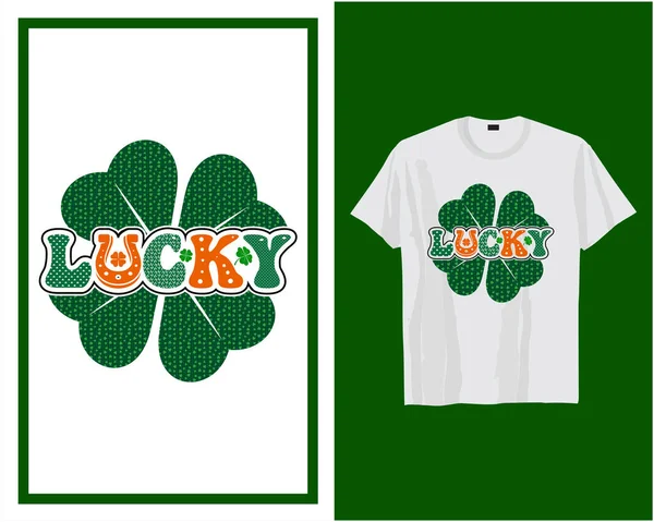 Saint Patrick Shirt Design Typographie Illustration Vectorielle — Image vectorielle