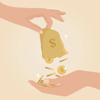 The concept of debts, interest on a loan to repay. Raising taxes, paying bills, stealing money from people, driving up prices, being greedy, getting money. Vector illustration