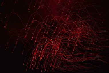 Kırmızı ışık yollarının soyut uzun pozlama fotoğrafçılığı