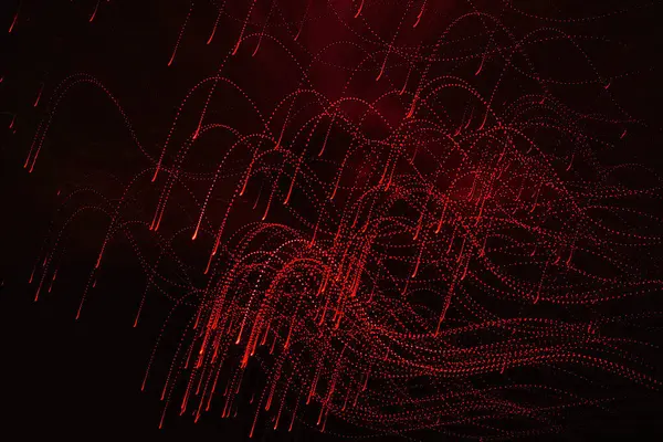 Kırmızı ışık yollarının soyut uzun pozlama fotoğrafçılığı