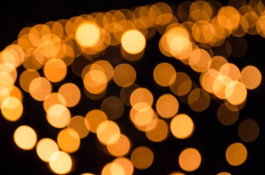 defocused of orange lamp light