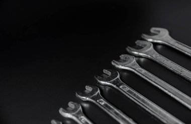 sort of wrench on black background