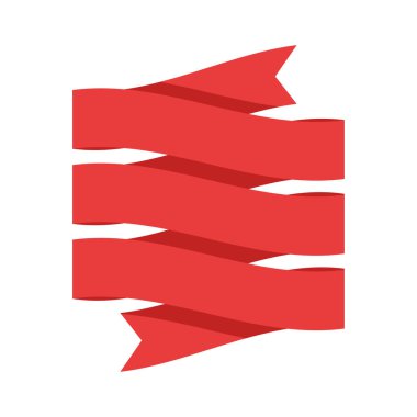 Kurdele. Kırmızı kurdele. Kurdele şablonu. Pankart boş. Sancak şablonu.