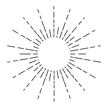 Güneş patlaması ikonu. Patlama sembolü.