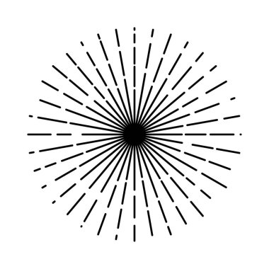 Güneş patlaması ikonu. Patlama sembolü.