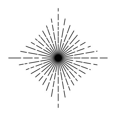 Güneş patlaması ikonu. Patlama sembolü.