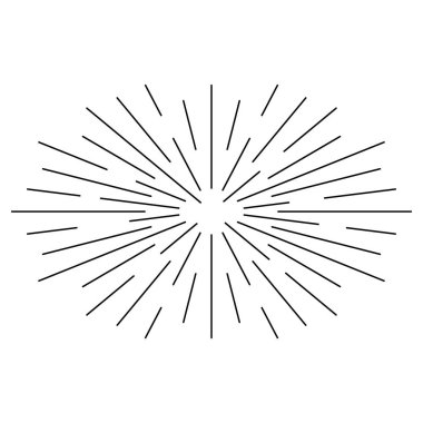 Güneş patlaması ikonu. Patlama sembolü.