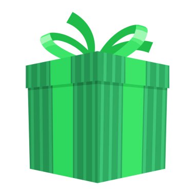 Noel hediyesi. Hediye kutusu. Çizgi film simgesi.