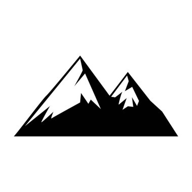 Dağ ikonu. Dağ sembolü Siluet