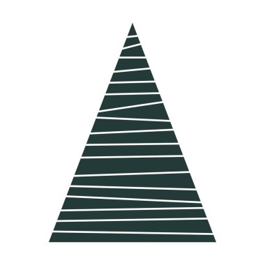 Noel ağacı. Noel ağacı ikonu. Düz tasarım.