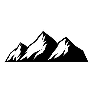 Dağ ikonu. Dağ sembolü Siluet