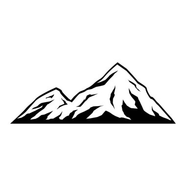 Dağ ikonu. Dağ sembolü Siluet