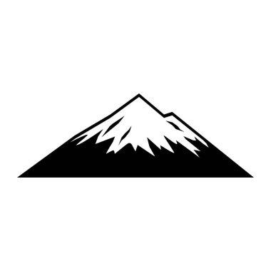 Dağ ikonu. Dağ sembolü Siluet
