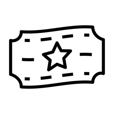 Bilet simgesi. Satır biçimi.