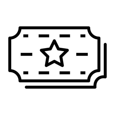 Bilet simgesi. Satır biçimi.