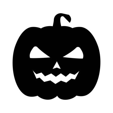 Balkabağı ikonu. Cadılar Bayramı. Vektör illüstrasyonu