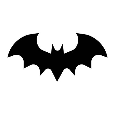 Yarasa simgesi. Kara yarasa. Cadılar Bayramı dekorasyonu