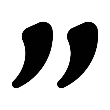 Alıntı simgesi. Alıntı işareti. Siyah simge