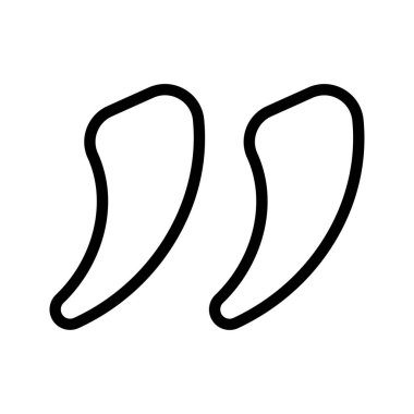 Alıntı işareti. Alıntı simgesi. Satır biçimi.