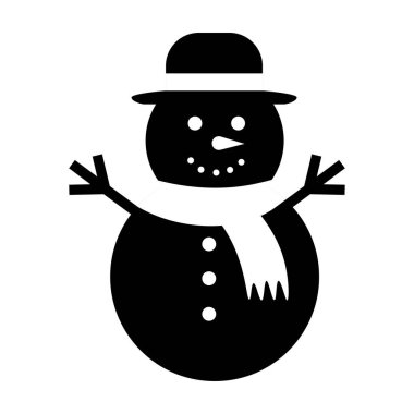 Kardan adam ikonu. Kardan adam silueti.