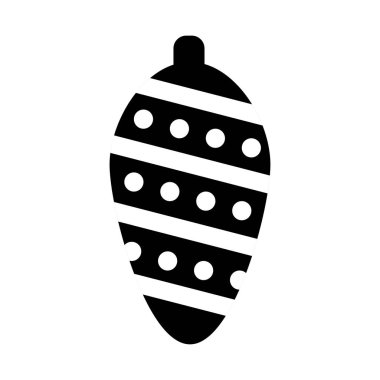 Noel balosu. Noel dekoru. Siyah simge.