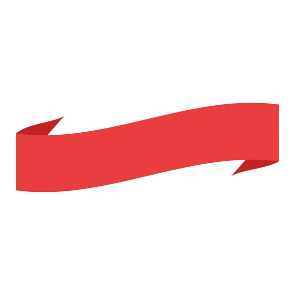 Стрічка Червона Стрічка Шаблон Стрічки Прапор Пустий Шаблон Прапора — стоковий вектор