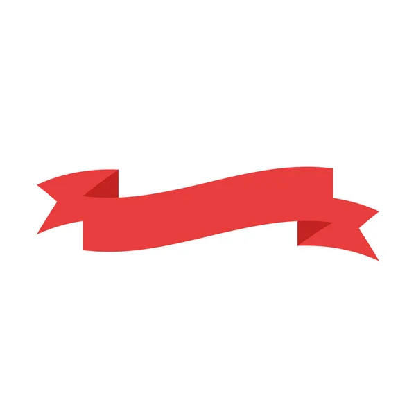 Лента Красная Лента Шаблон Ленты Баннер Пуст Шаблон Баннера — стоковый вектор