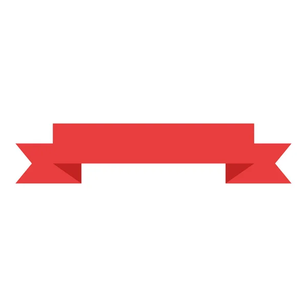 リボン 赤いリボン リボンテンプレート 旗がない バナーテンプレート — ストックベクタ