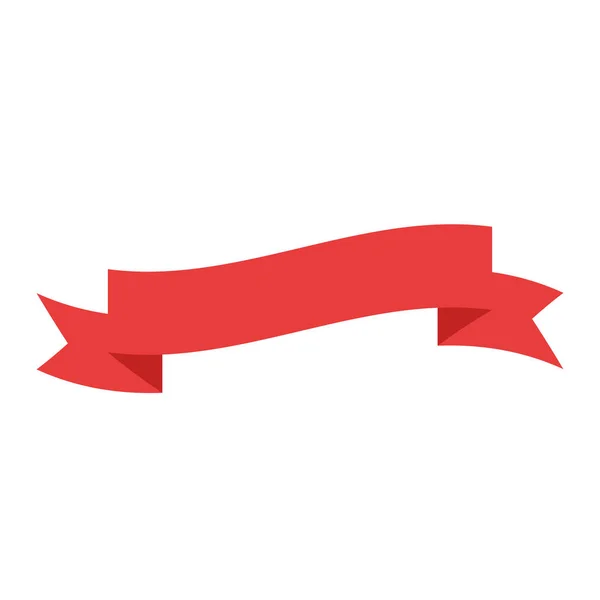 Стрічка Червона Стрічка Шаблон Стрічки Прапор Пустий Шаблон Прапора — стоковий вектор