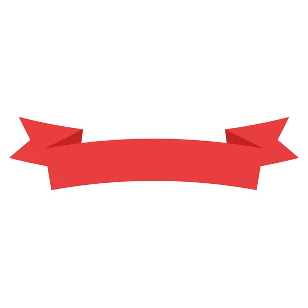Ruban Ruban Rouge Modèle Ruban Bannière Vide Modèle Bannière — Image vectorielle
