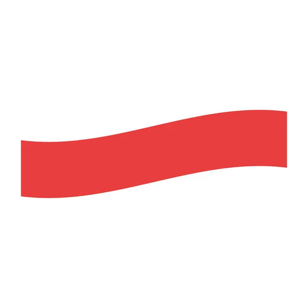 Schleife Rotes Band Farbbandvorlage Banner Leer Banner Vorlage — Stockvektor