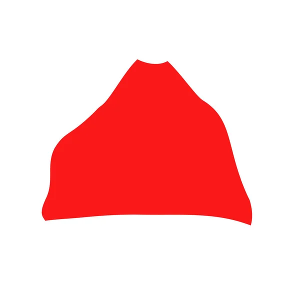 Noel Baba Şapkası Çizgi Film Düz Stili Kırmızı Renkli — Stok Vektör