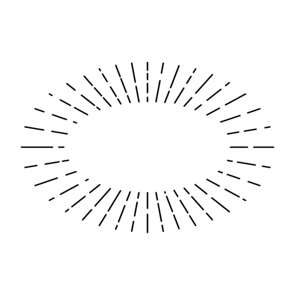Ikon Sunburst Simbol Burst - Stok Vektor