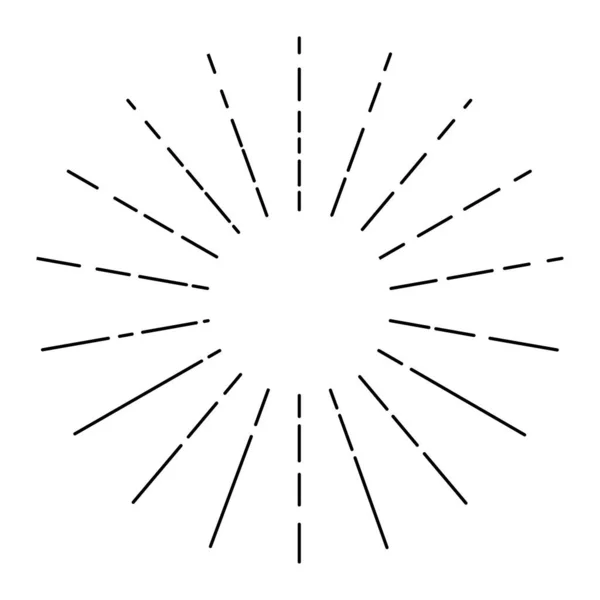 Sunburst Ikone Symbolbild Geplatzt — Stockvektor
