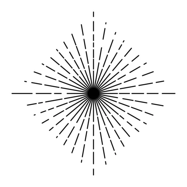 Icono Sunburst Símbolo Explosión — Vector de stock