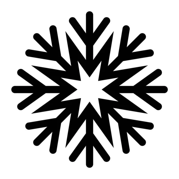 Schneeflocke Schneeflockensymbol Schnee Ikone — Stockvektor