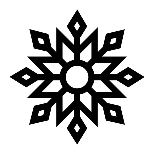 Kepingan Salju Ikon Snowflake Ikon Salju - Stok Vektor