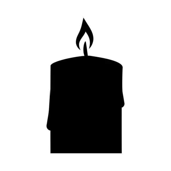 Candle Icon Candle Silhouette — Stock Vector