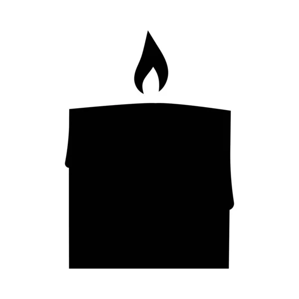 Kerzensymbol Silhouette Einer Kerze — Stockvektor