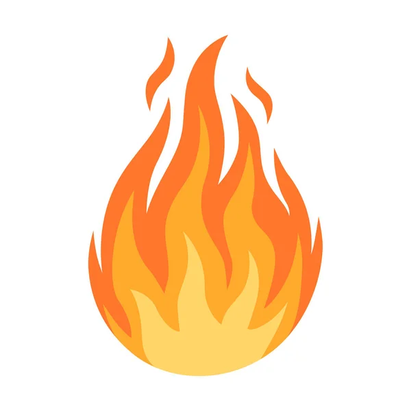 Fire Icon Flame Icon Flat Style — Stock Vector