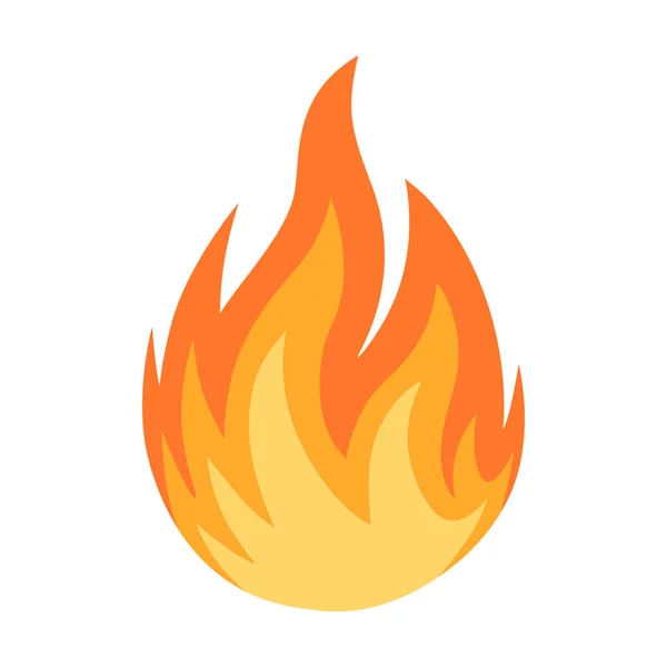 Значок Огня Значок Пламени Плоский Стиль — стоковый вектор