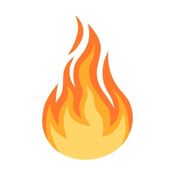 Fire Icon Flame Icon Flat Style — Stock Vector